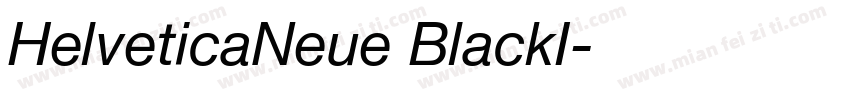 HelveticaNeue BlackI字体转换
